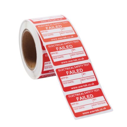 500 failed PAT test labels electrical safety portable appliance stickers