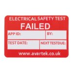 failed PAT testing electrical safety warning stickers 500 labels