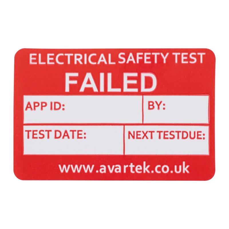 failed PAT testing electrical safety warning stickers 500 labels