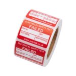 failed portable appliance PAT test stickers for electrical equipment