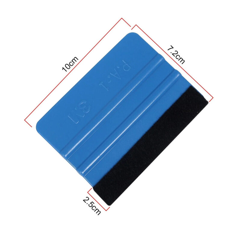 blue felt edge squeegee for vinyl wrap application