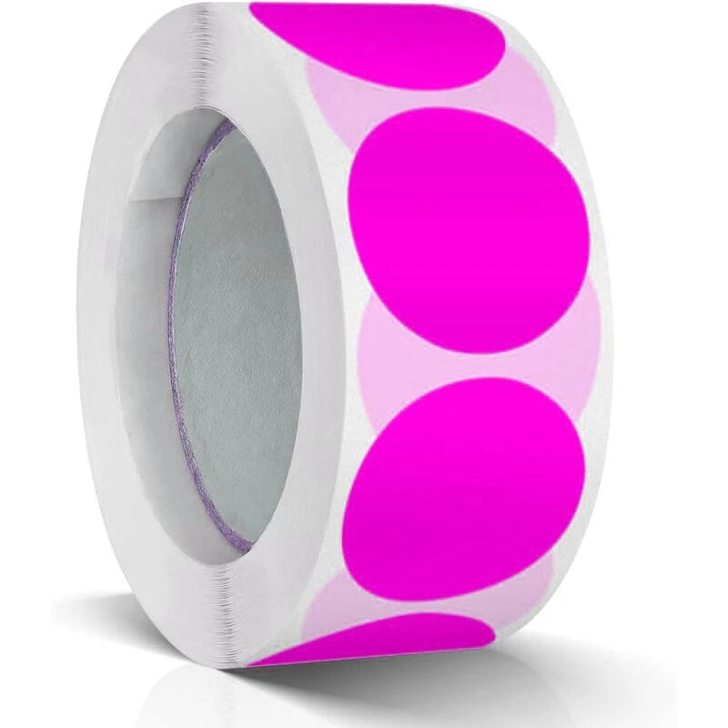 500 50mm pink round stickers 2 inch self adhesive circle labels
