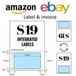 A4 S19 integrated shipping labels for e-commerce and warehouse dispatch
