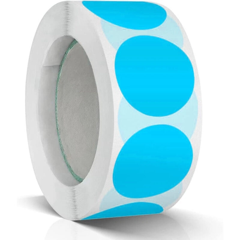 500 50mm blue round stickers 2 inch self adhesive circle labels