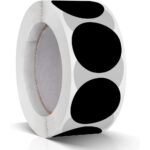 500 50mm black round stickers 2 inch self adhesive circle labels